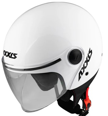 AXXIS SQUARE S SOLID A0 GLOSS PEARL WHİTE (L) BEYAZ YARIM KASK