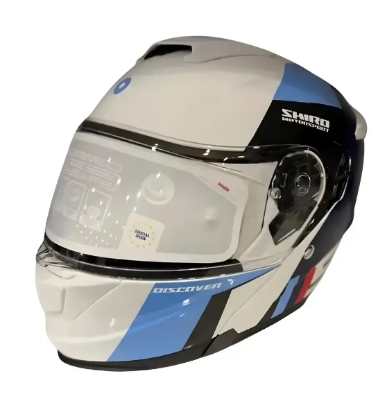 SHIRO DISCOVER SPOWER MAVİ BEYAZ SİYAH KASK (M)