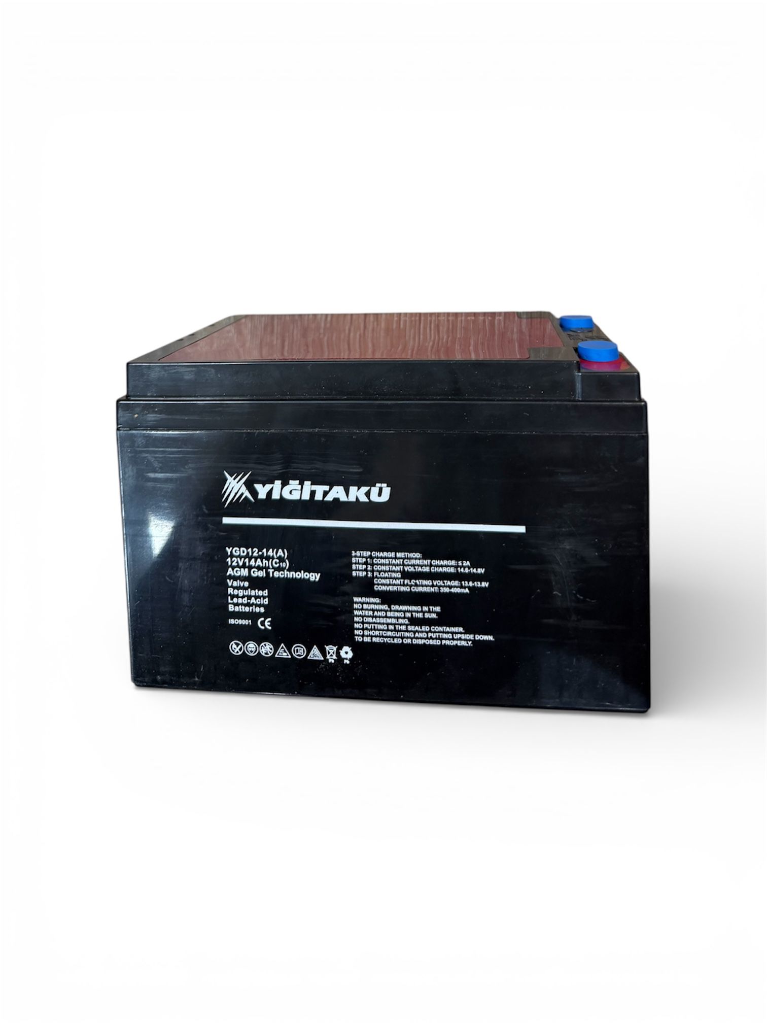 YİĞİT AKÜ 12V 14 AH (250w MOTORSİKLET ELEKTRİKLİ BİSİKLET)