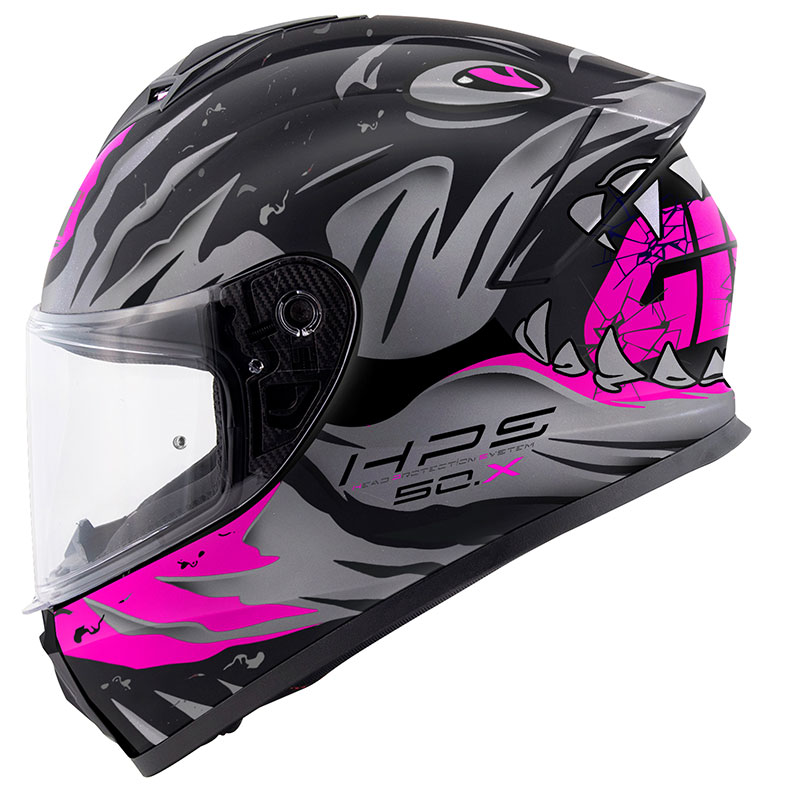 GIVI 50.X SHARKBITE MAT SİYAH-GRİ-PEMBE KASK (M)