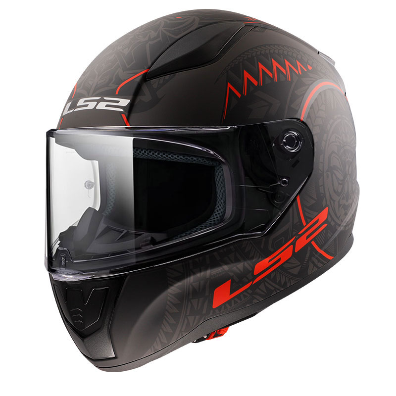 LS2 RAPID 2 TAKAROA MAT - LS2 - RAPIIT2 - SİYAH-KIRMIZI - XL
