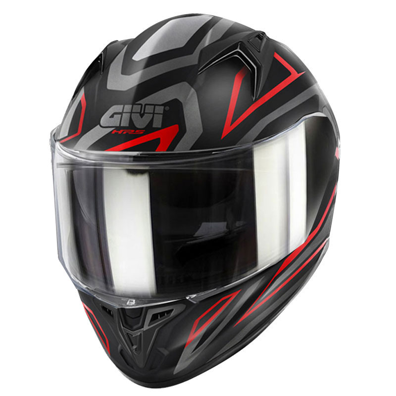 GIVI 50.7 PROTON MAT TITANIUM-KIRMIZI KASK (L)