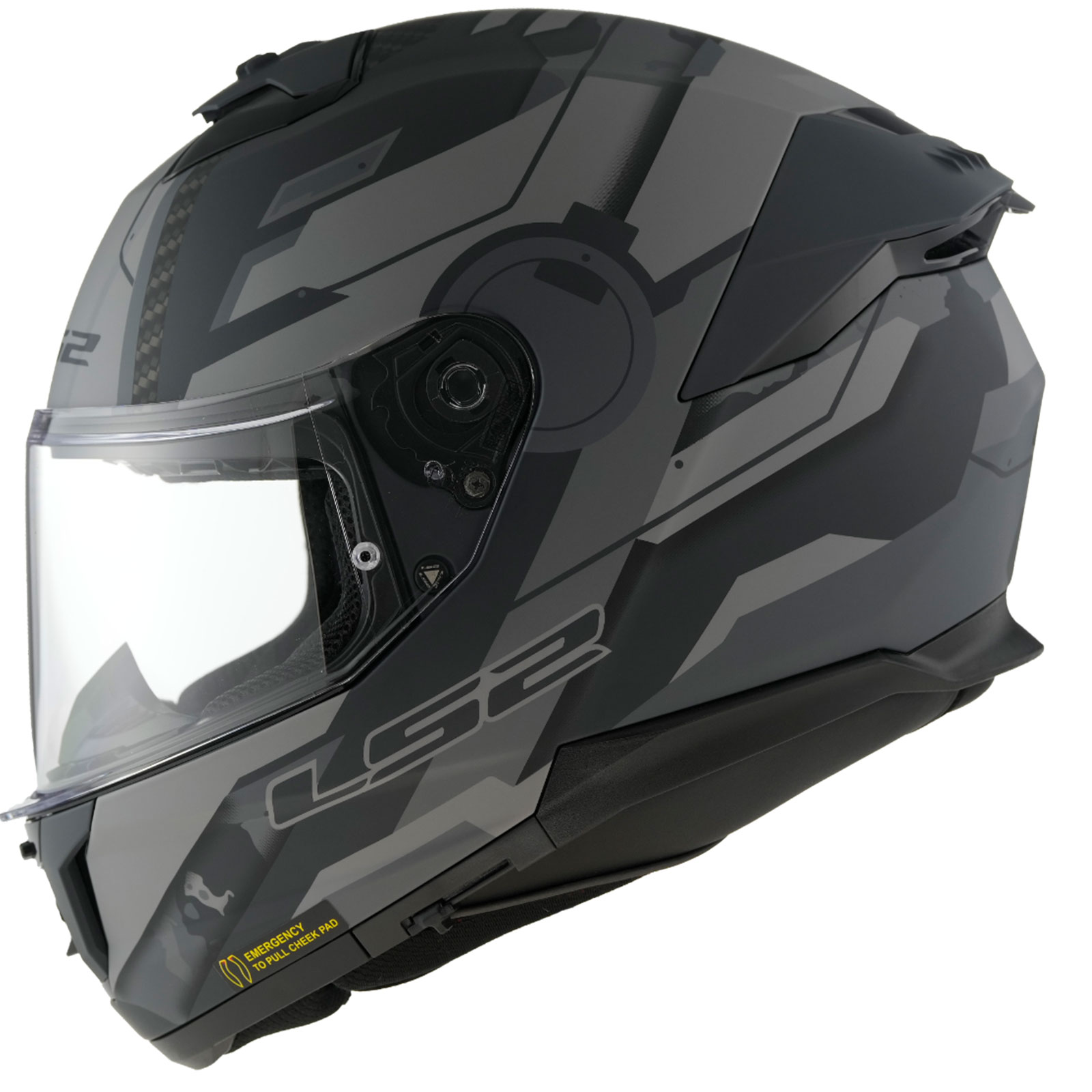 LS2 STREAM 2 SHADOW MAT TITANIUM-GRİ KASK (L)