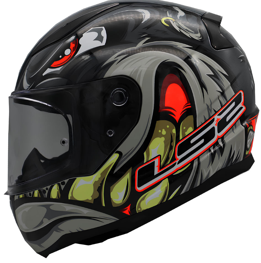 LS2 RAPID 2 SPOX GRİ-KIRMIZI KASK(M)