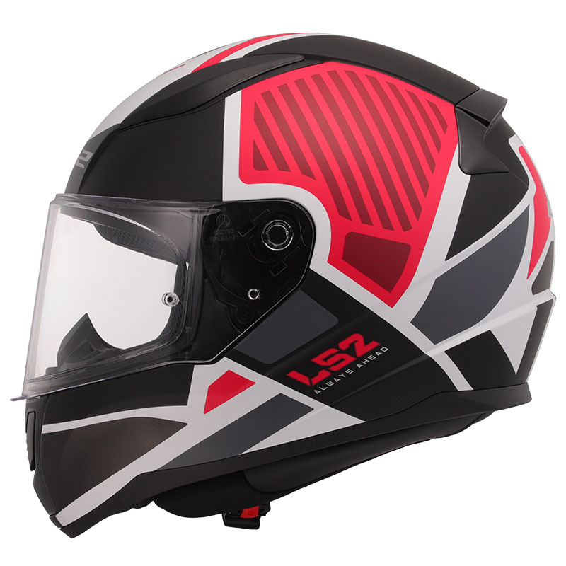 LS2 RAPID 2 GRID MAT BEYAZ-KIRMIZI KASK (L)