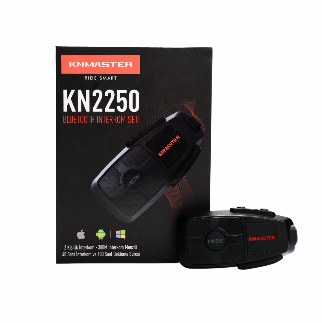 Knmaster KN2250 PRO Motosiklet Kask İnterkom Bluetooth Intercom Kulaklık Seti