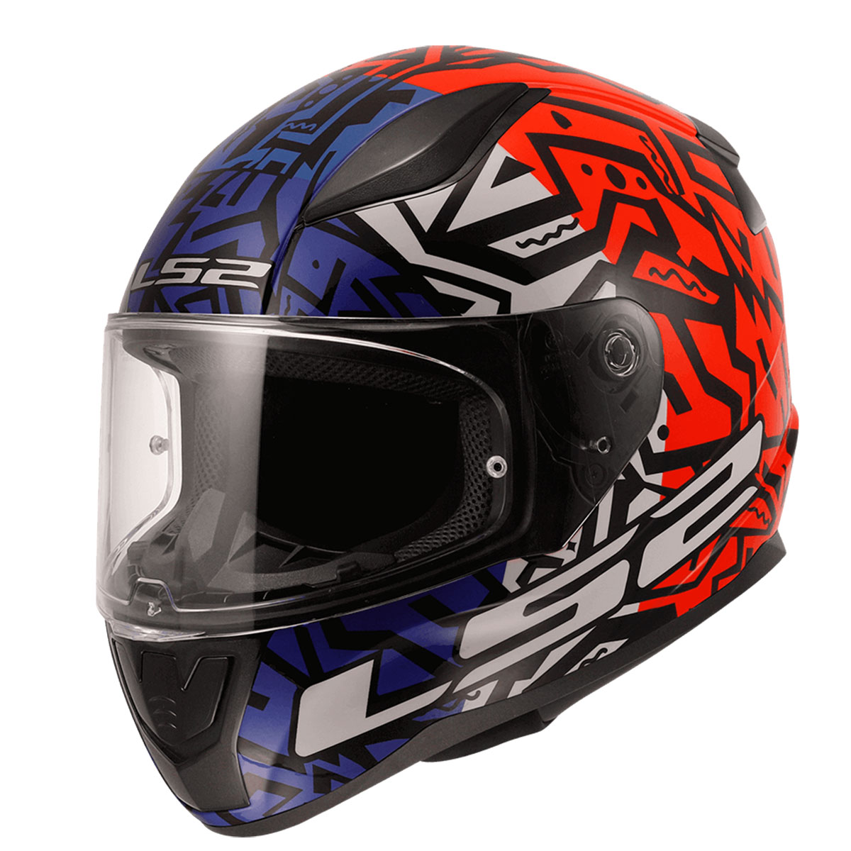 LS2 RAPID 2 MEMPHIS KIRMIZI-MAVİ KASK(M)