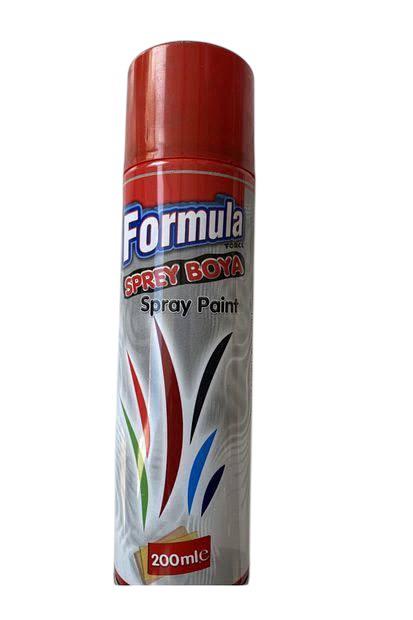 FORMULA SPREY BOYA KIRMIZI MOTOSİKLET BİSİKLET ARABA 200ML