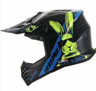 SWAY CROS KASK PARLAK SİYAH-SARI-MAVİ (XL)